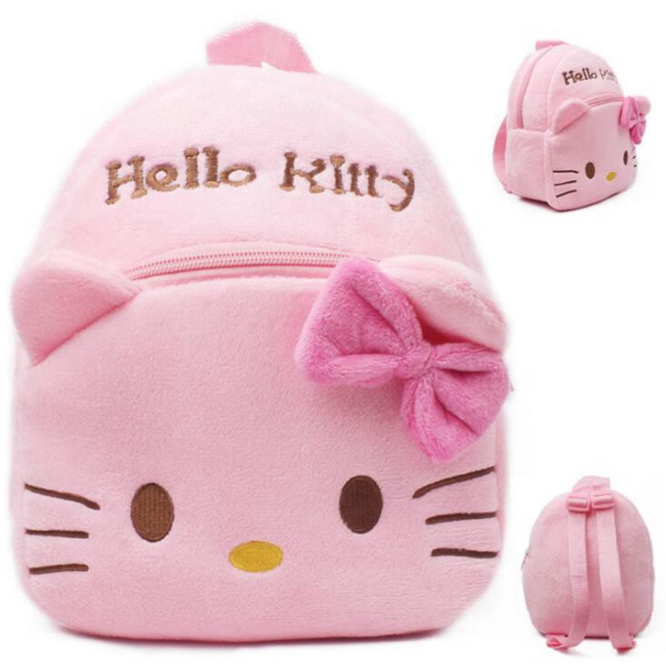 Plush Cartoon Hello Kitty School Bag For Girl
