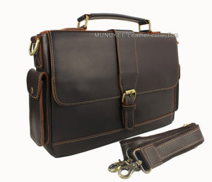 Vintage Men Briefcase Genuine Leather Briefcase