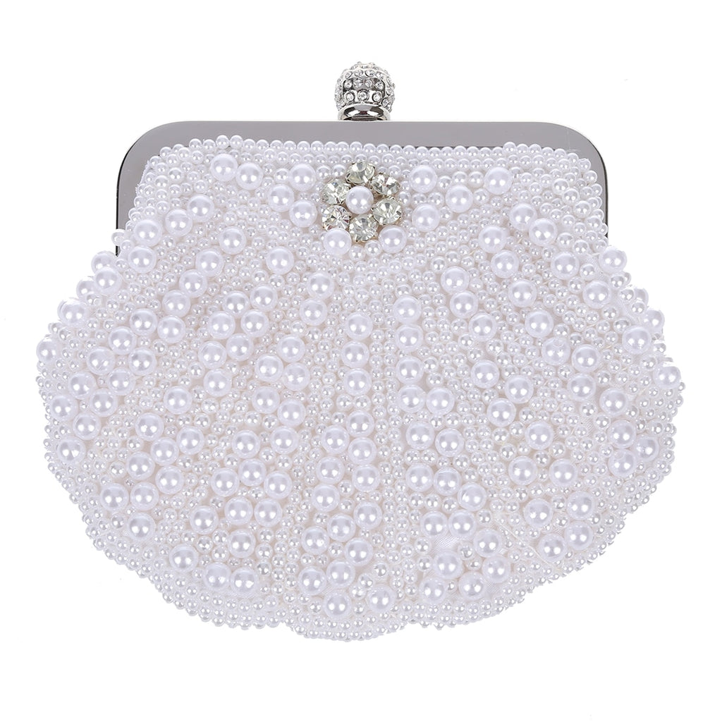 Elegant Pearl Bridal Clutch Bag
