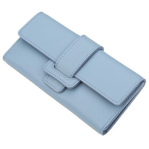 Leather Long Design Solid Purses Woman Phone Cion Card Holders