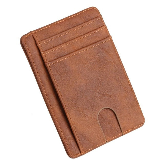 Slim RFID Blocking Leather Credit ID Card Holder