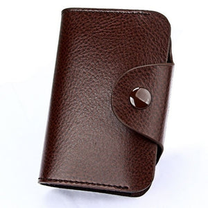 Rfid Blocking Genuine Leather Business Credit ID Card Holder