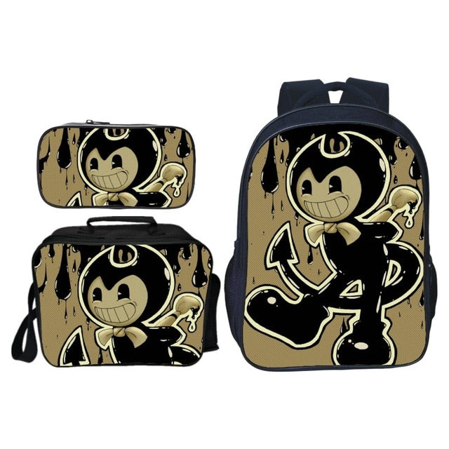 Cartoon Game Bendy and The Ink School Bags