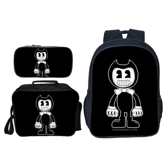 Cartoon Game Bendy and The Ink School Bags