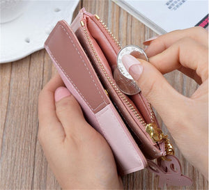 Geometric Women Clutch Pink Wallet