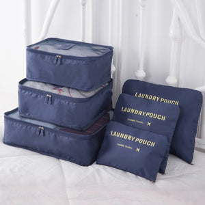 6Pcs/Set Luggage Packing Organizer Set Nylon