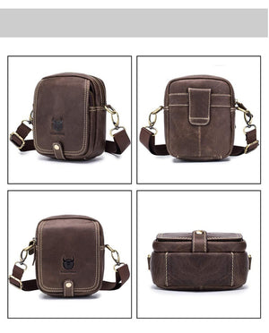 Small Genuine Leather Men's Crossbody Bags