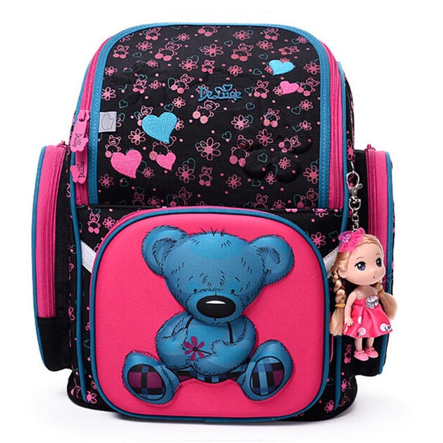 2019 3D Cartoon Owl Pattern Backpack for Girls