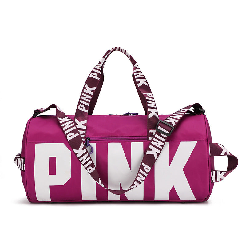 Lady Black Travel Bag Pink Color Shoulder Bags