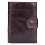 Men Trifold Short Purse Retro Leather Wallet