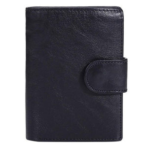 Men Trifold Short Purse Retro Leather Wallet