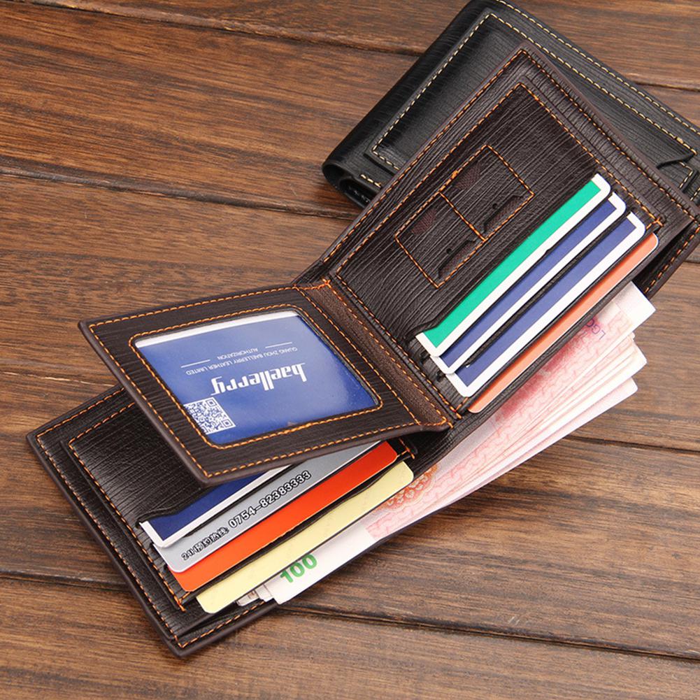 Men Leisure Business PU Leather Wallet