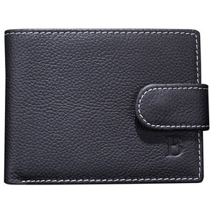 Genuine  Leather Short Wallet Men