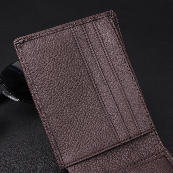 Leather Business Men Wallet Short Design