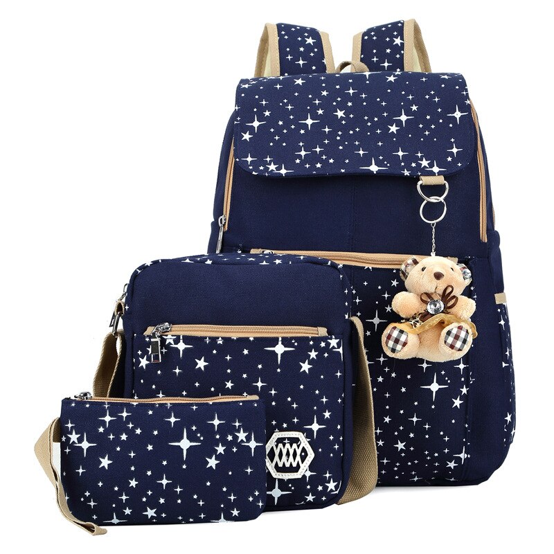 High Capacity With Bear Kids School Bags